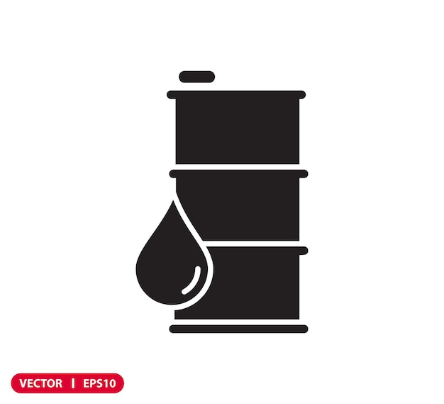 Illustration du logo vectoriel de l'icône du baril de pétrole