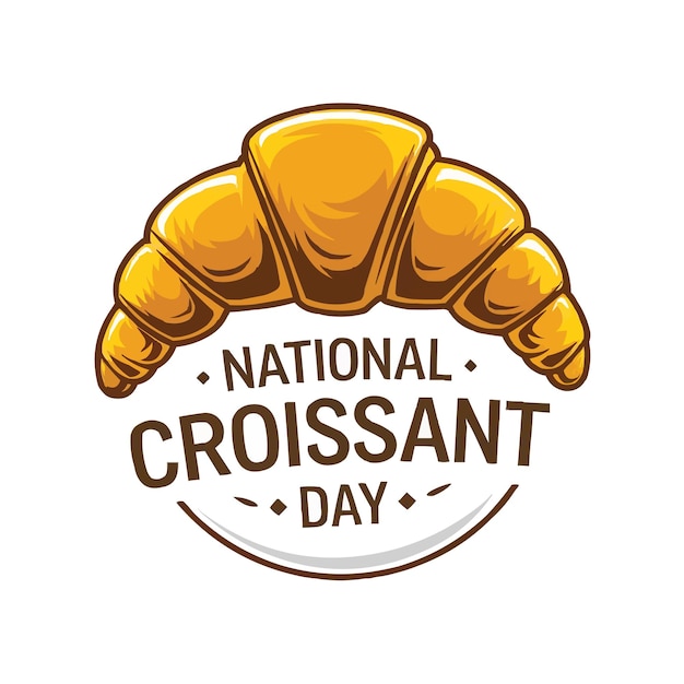 Illustration du logo vectoriel de la journée nationale du croissant affiche ou bannière de médias sociaux sur fond blanc