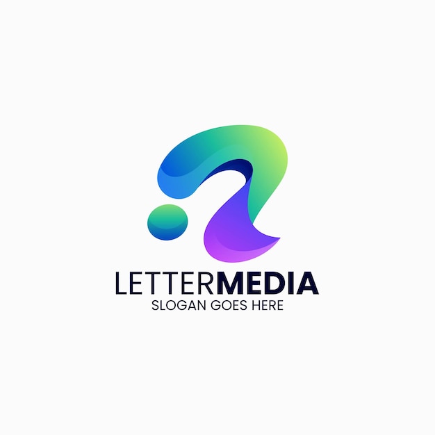 Illustration du logo vectoriel Lettres R Gradient Style coloré