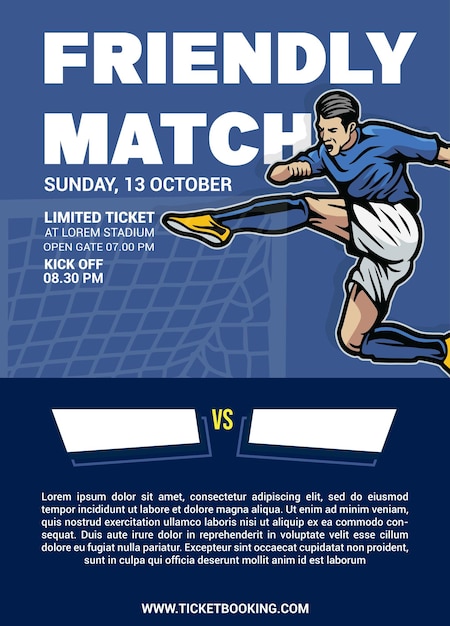 Illustration Du Match D'affiche De Football