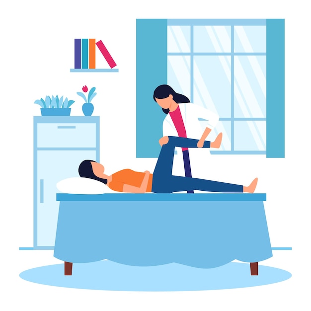 L'illustration du médecin et du patient