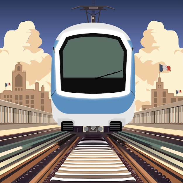 Illustration du métro français à grande vitesse de Paris