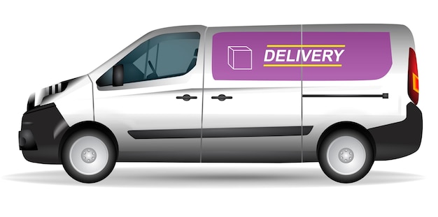 illustration du minibus de transport de van de livraison isolé