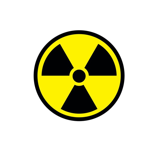 Vecteur illustration du modèle de conception du vecteur de l'icône radioactive