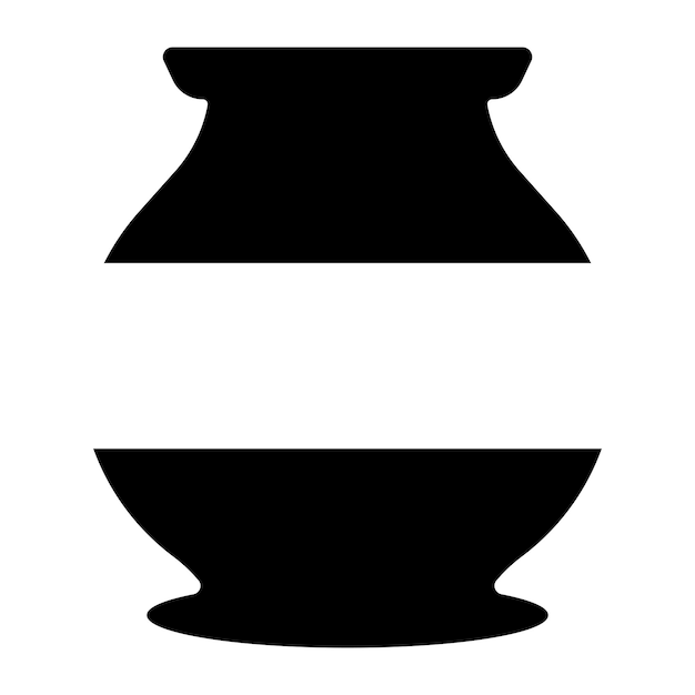 Illustration Du Modèle De Conception Vectorielle Du Logo De L'icône Du Pot De Fleur