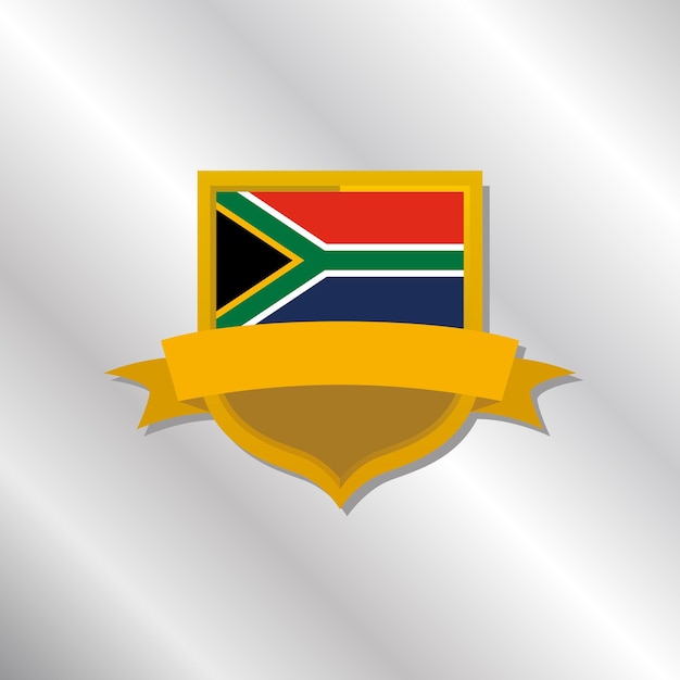 Illustration du modèle de drapeau de l'Afrique du Sud