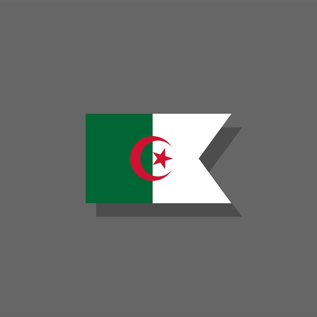 Vecteur illustration du modèle de drapeau de l'algérie