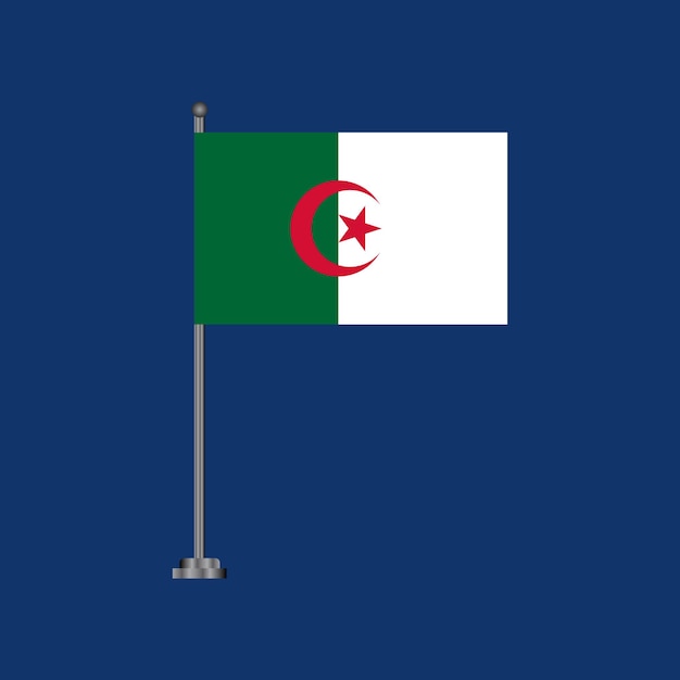 Vecteur illustration du modèle de drapeau de l'algérie