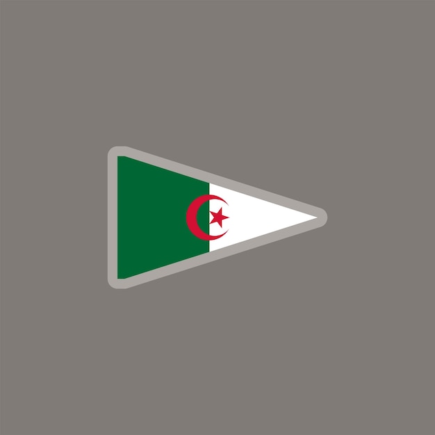 Vecteur illustration du modèle de drapeau de l'algérie