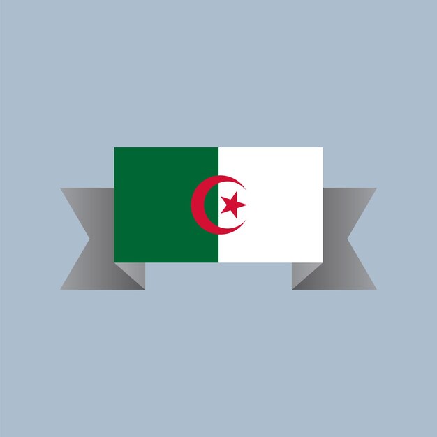 Illustration Du Modèle De Drapeau De L'algérie