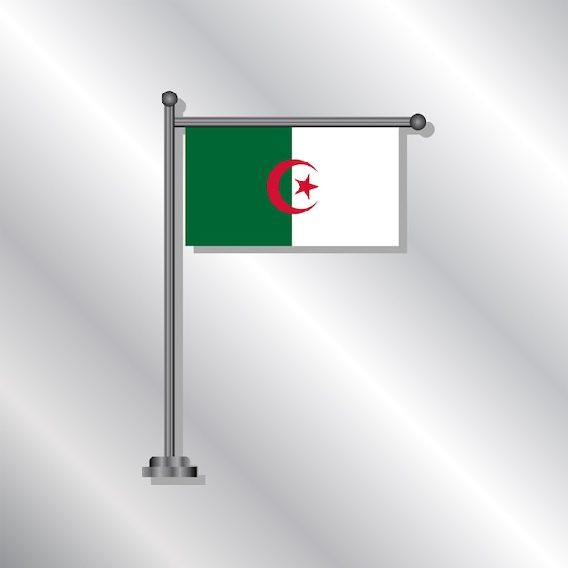 Illustration Du Modèle De Drapeau De L'algérie