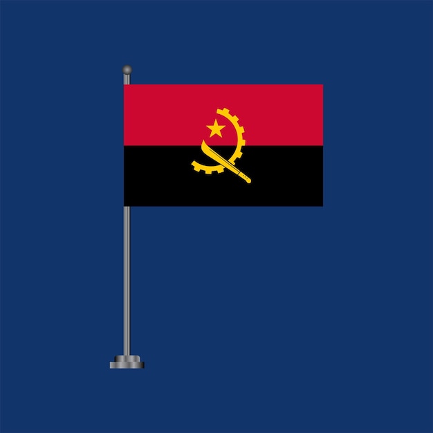 Vecteur illustration du modèle de drapeau de l'angola