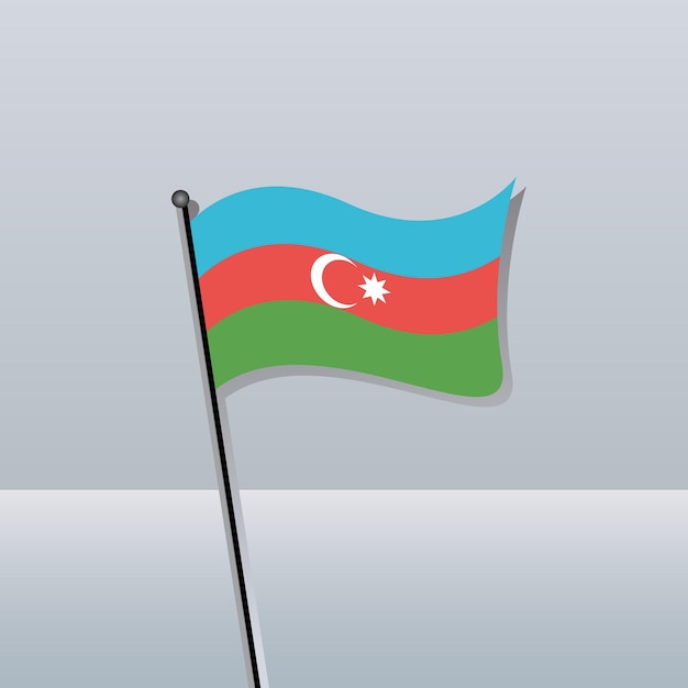 Vecteur illustration du modèle de drapeau de l'azerbaïdjan