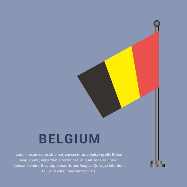 Illustration du modèle de drapeau belge