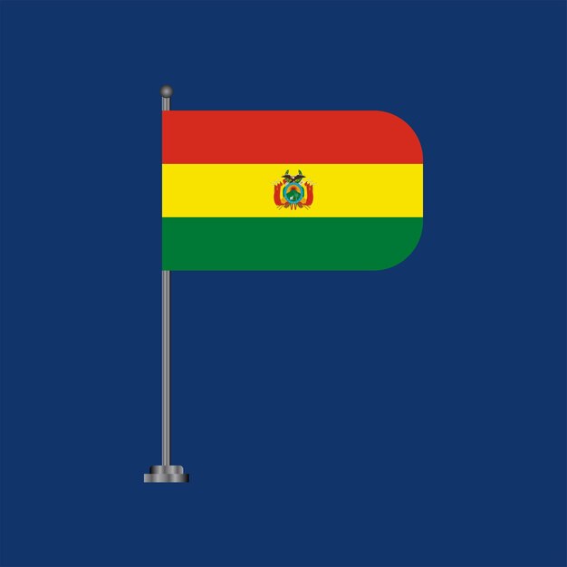 Vecteur illustration du modèle de drapeau de la bolivie