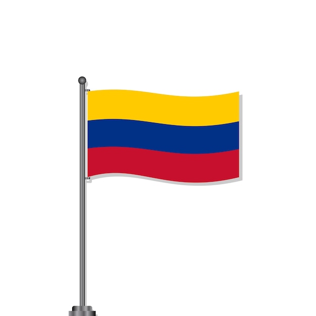 Illustration du modèle de drapeau de la Colombie