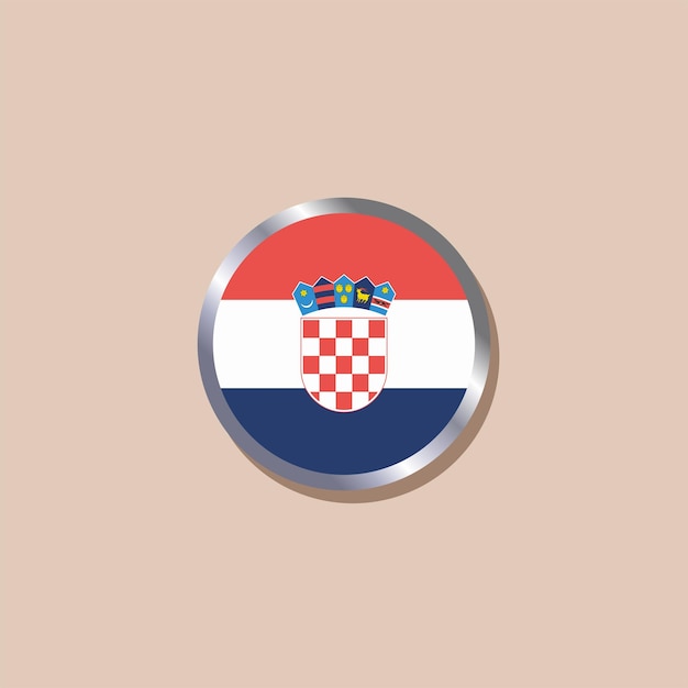 Illustration du modèle de drapeau de la Croatie