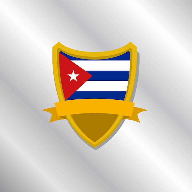 Vecteur illustration du modèle de drapeau de cuba