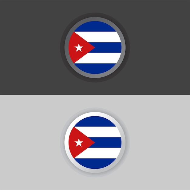 Vecteur illustration du modèle de drapeau de cuba