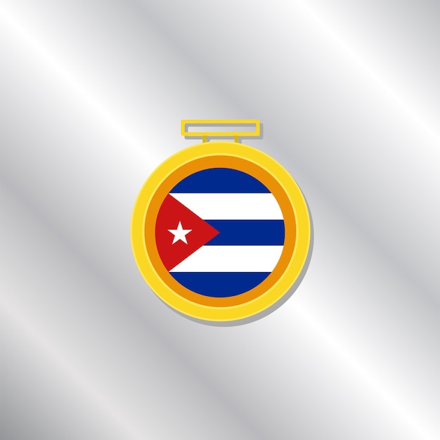 Vecteur illustration du modèle de drapeau de cuba