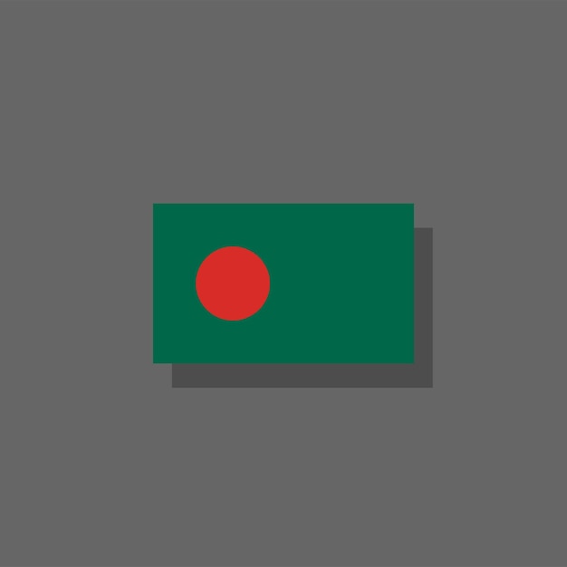 Illustration du modèle de drapeau du Bangladesh