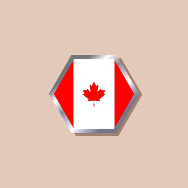 Illustration Du Modèle De Drapeau Du Canada