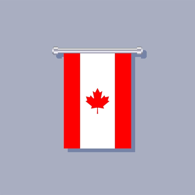 Illustration Du Modèle De Drapeau Du Canada