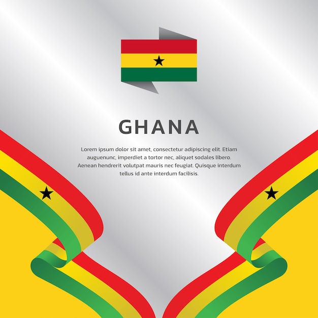 Illustration Du Modèle De Drapeau Du Ghana