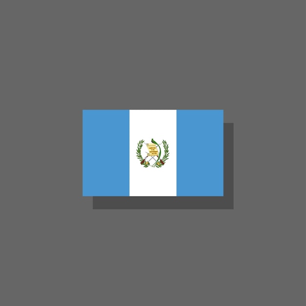 Vecteur illustration du modèle de drapeau du guatemala