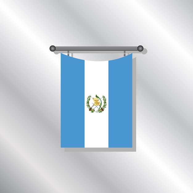 Vecteur illustration du modèle de drapeau du guatemala