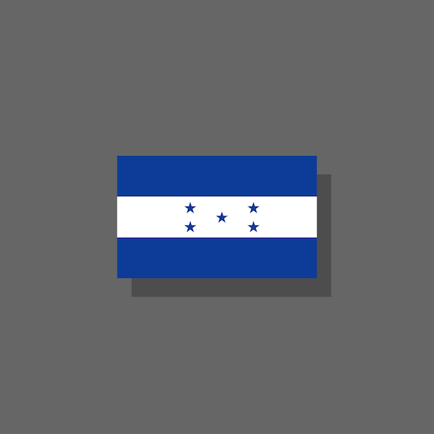 Vecteur illustration du modèle de drapeau du honduras