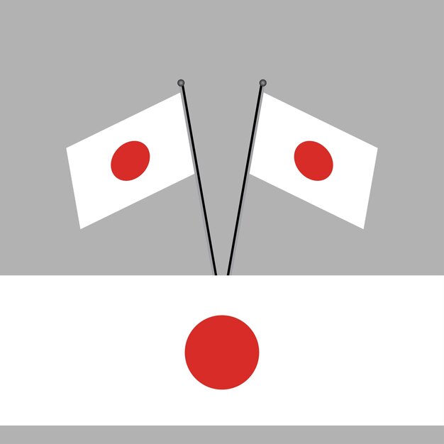 Vecteur illustration du modèle de drapeau du japon