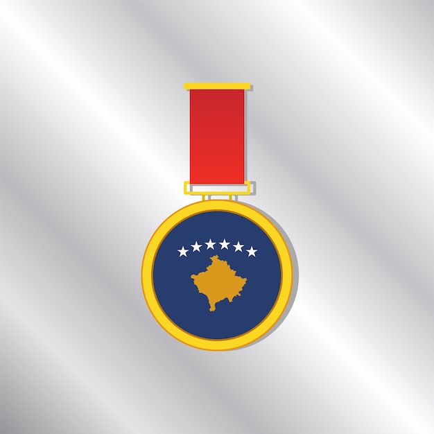 Illustration Du Modèle De Drapeau Du Kosovo