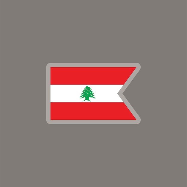 Illustration du modèle de drapeau du Liban