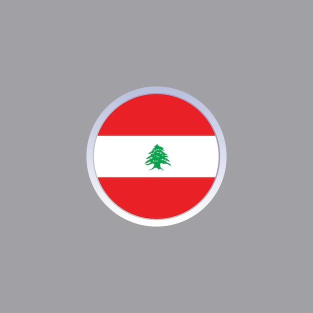 Illustration Du Modèle De Drapeau Du Liban