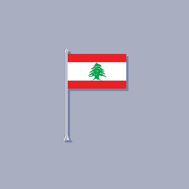 Illustration du modèle de drapeau du Liban