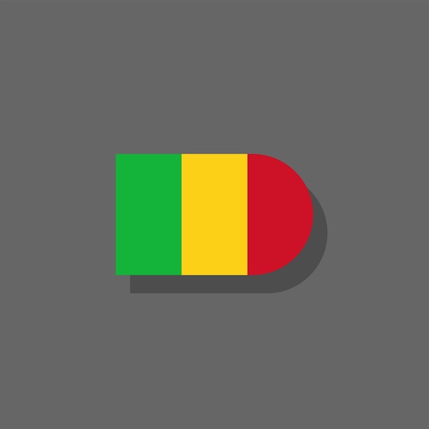 Vecteur illustration du modèle de drapeau du mali