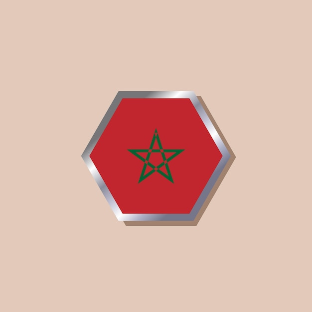 Vecteur illustration du modèle de drapeau du maroc