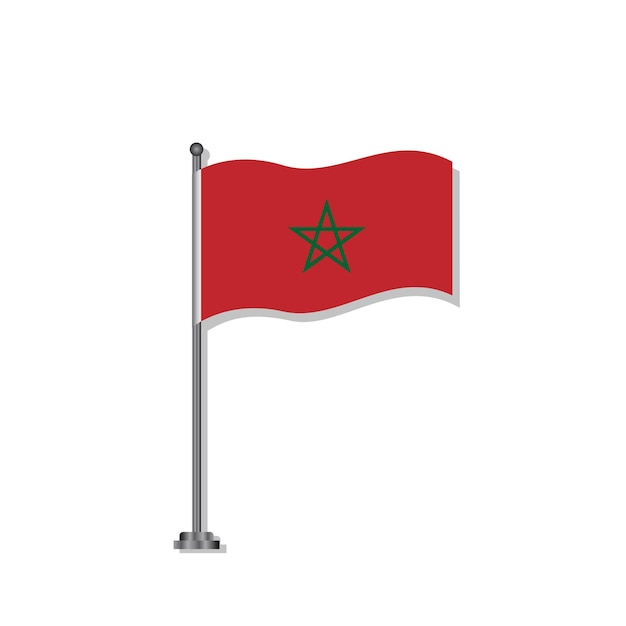 Vecteur illustration du modèle de drapeau du maroc