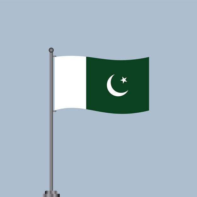 Vecteur illustration du modèle de drapeau du pakistan