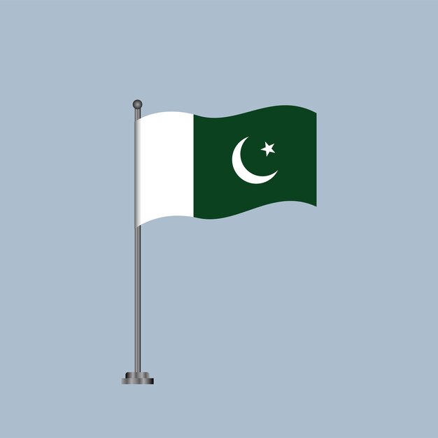 Vecteur illustration du modèle de drapeau du pakistan