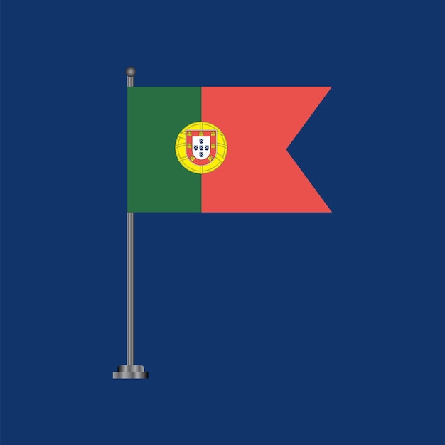 Vecteur illustration du modèle de drapeau du portugal