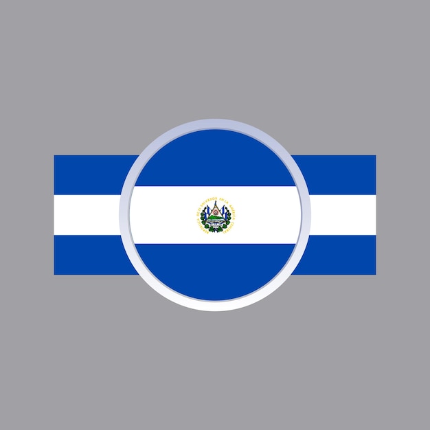 Vecteur illustration du modèle de drapeau du salvador