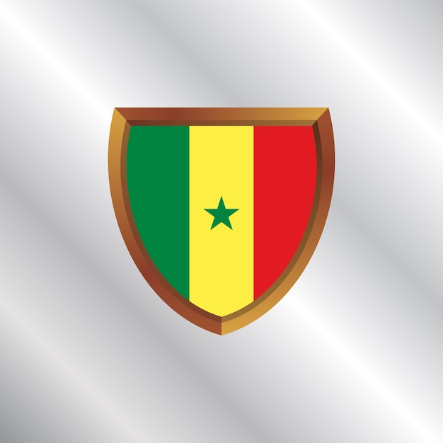 Illustration du modèle de drapeau du Sénégal