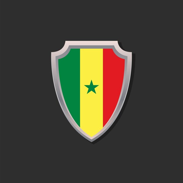Illustration du modèle de drapeau du Sénégal