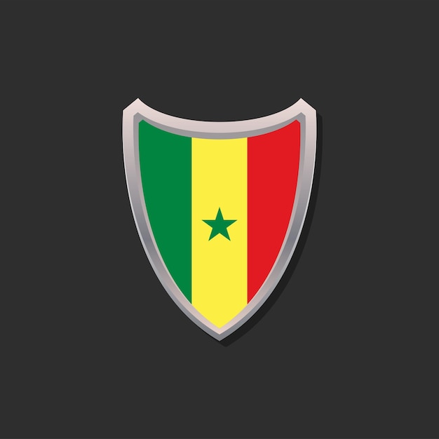 Illustration du modèle de drapeau du Sénégal