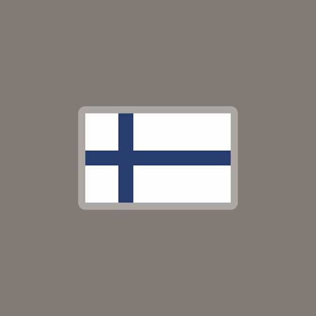 Illustration Du Modèle De Drapeau De La Finlande