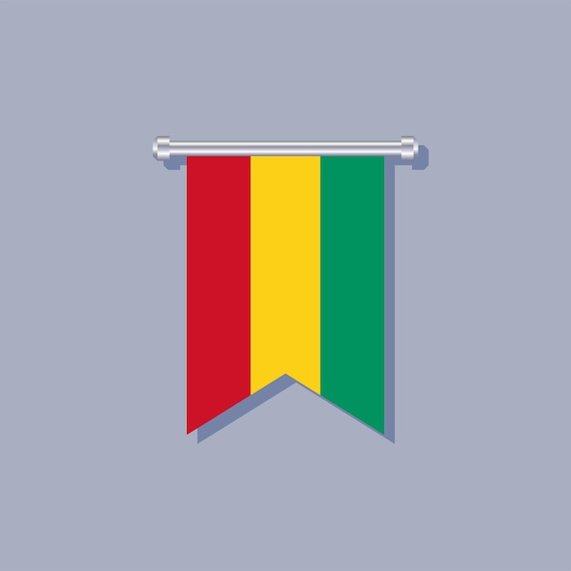 Illustration Du Modèle De Drapeau De La Guinée