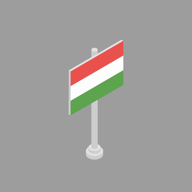 Illustration du modèle de drapeau de la Hongrie