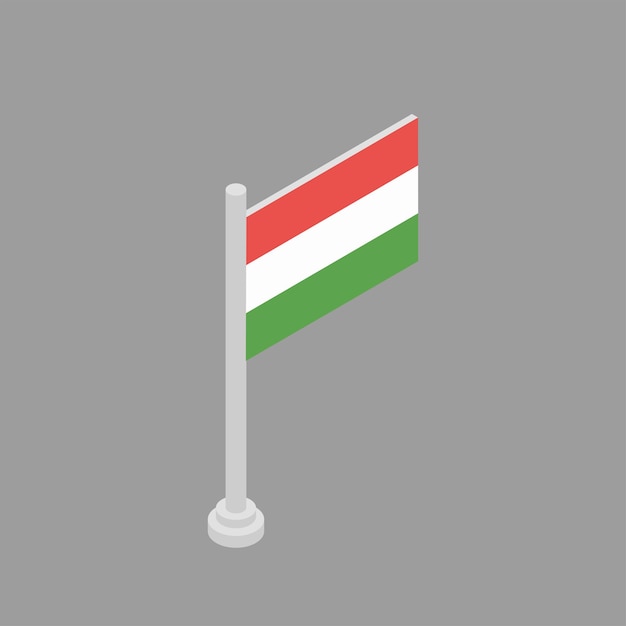 Illustration du modèle de drapeau de la Hongrie